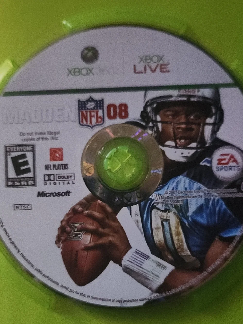 Microsoft Xbox 360 Madden NFL 08 - Blue and Green Cover